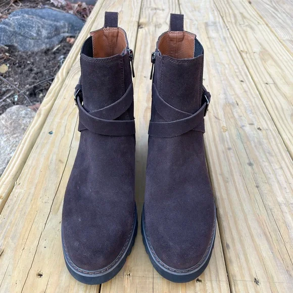 Donald J. Pliner Dark Brown Suede Women's Boots - Picture 3 of 9